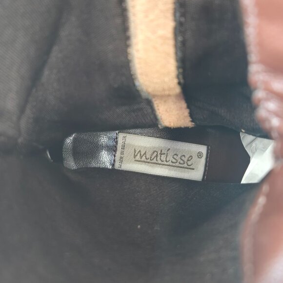 Matisse Western Cowgirl Boots Brown Leather Block Heel Victorian Pointed Booties - Picture 8 of 14